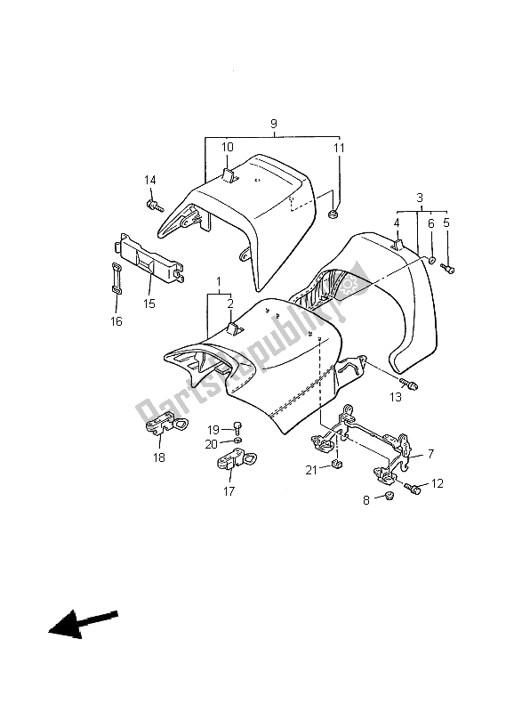 All parts for the Seat of the Yamaha V MAX 12 1200 2002