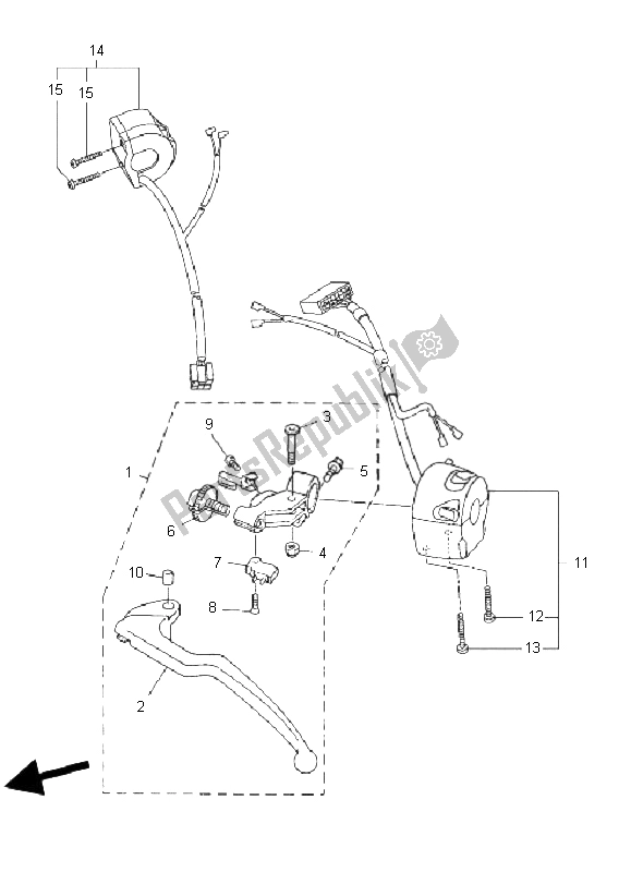 Tutte le parti per il Impugnatura Interruttore E Leva del Yamaha FZ1 S Fazer 1000 2009