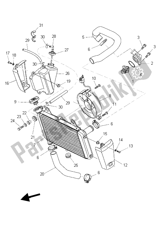 Tutte le parti per il Tubo Del Radiatore del Yamaha MT 03 25 KW 660 2006