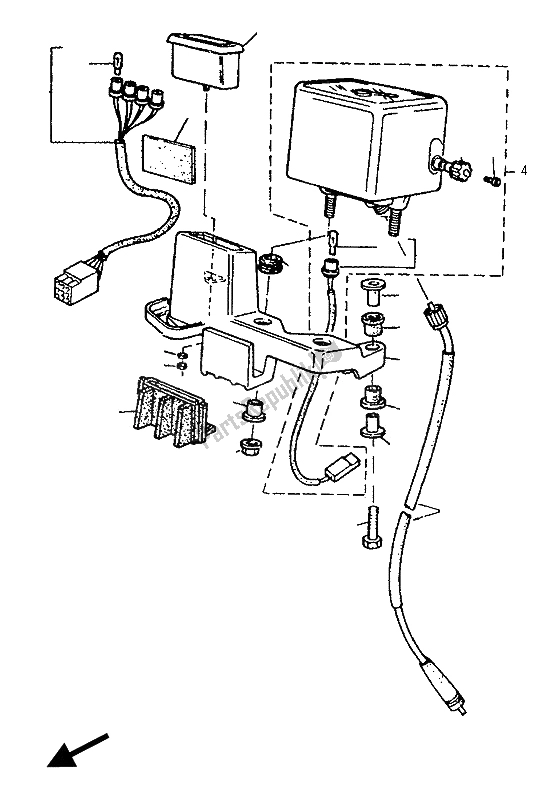 Toutes les pièces pour le Mètre (4lw2) du Yamaha TT 600S 1995