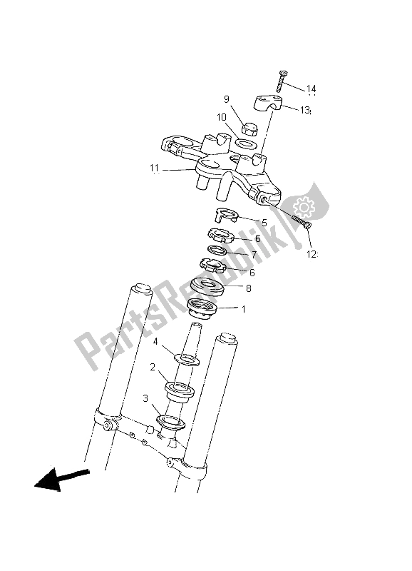 Todas las partes para Direccion de Yamaha XJ 600S Diversion 2002