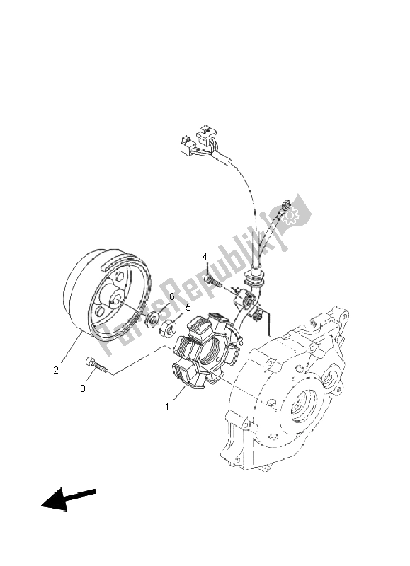 Todas las partes para Generador de Yamaha TT R 50E 2011