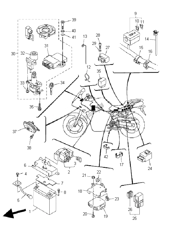 Toutes les pièces pour le électrique 2 du Yamaha FZ6 SHG Fazer 600 2007