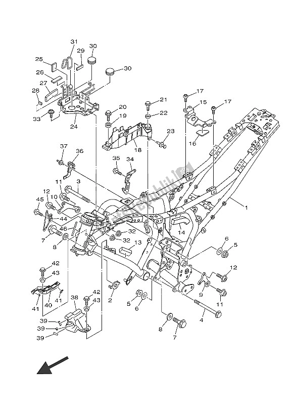 Toutes les pièces pour le Cadre du Yamaha MT-07 A 700 2016