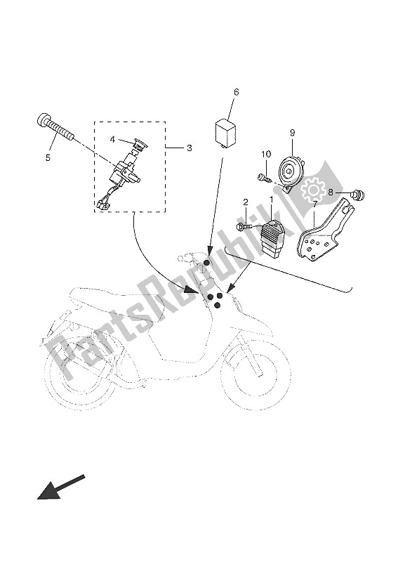 Todas las partes para Eléctrico 1 de Yamaha CW 50 2016