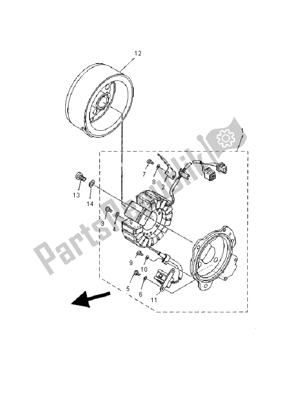 Tutte le parti per il Generatore del Yamaha YFM 250 FW Timberwolf 4X4 2001