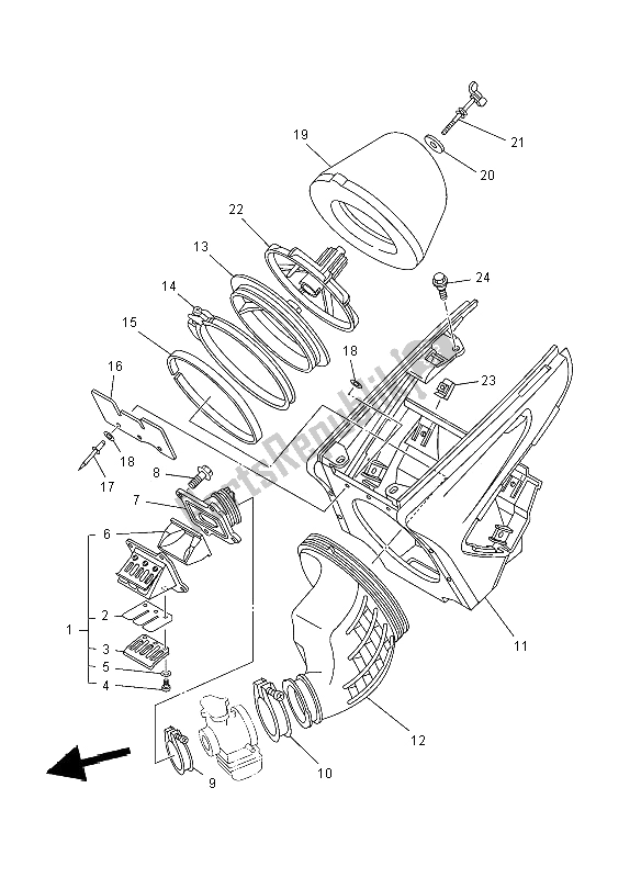 Todas as partes de Ingestão do Yamaha YZ 125 2008