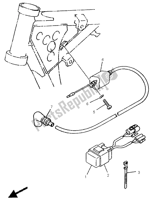 Wszystkie części do Elektryczny 1 Yamaha YZ 80 LC 1995