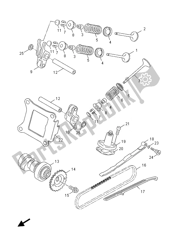 All parts for the Valve of the Yamaha YN 50 FU 2013