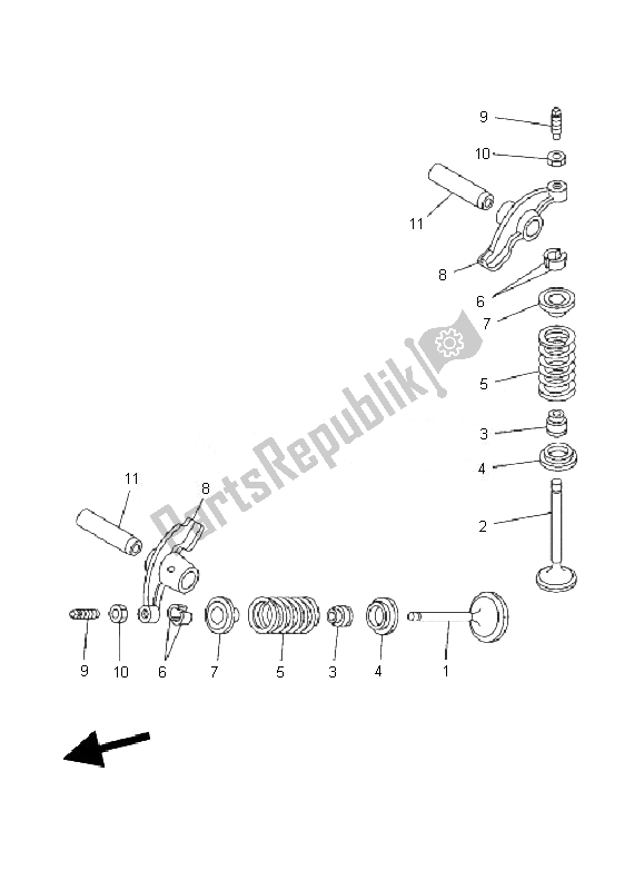 All parts for the Valve of the Yamaha TT R 125E SW LW 2010