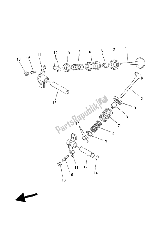 Tutte le parti per il Valvola del Yamaha VP 250 X City 2011