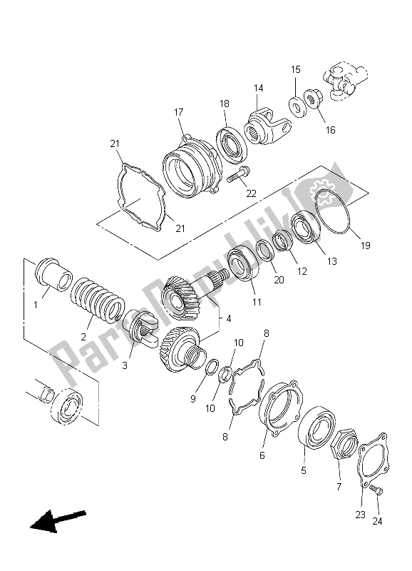 Tutte le parti per il Marcia Centrale del Yamaha VMX 17 1700 2009