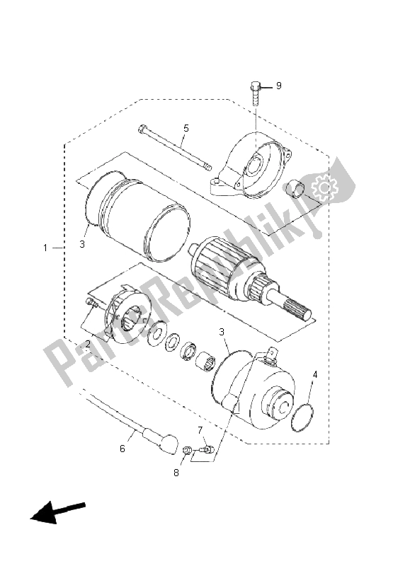 Todas las partes para Motor De Arranque de Yamaha FJR 1300 AS 2009