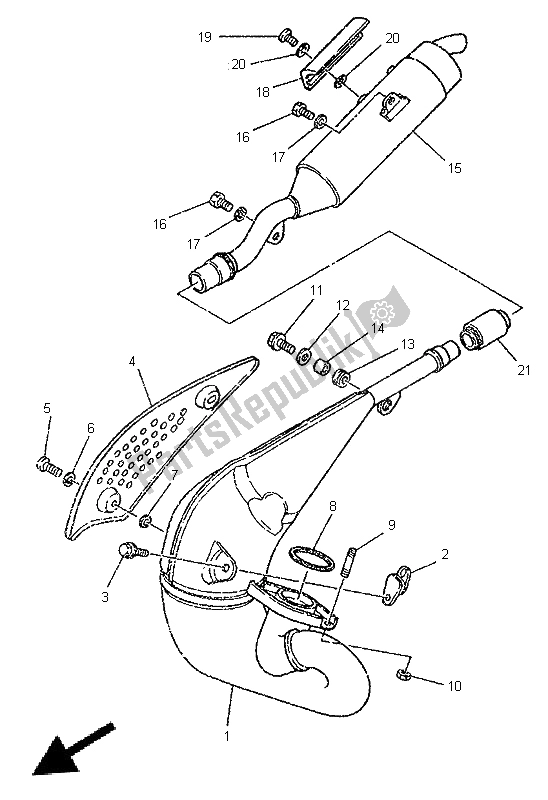 Wszystkie części do Wydechowy Yamaha DT 125R 1996