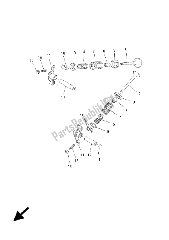 All parts for the Valve of the Yamaha YP 250R X MAX Black 2009