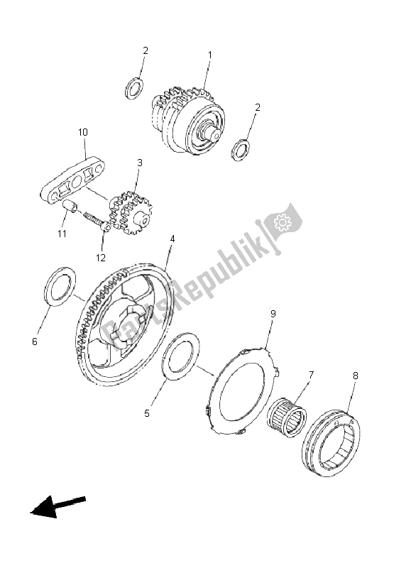 Todas las partes para Embrague De Arranque de Yamaha WR 250F 2010