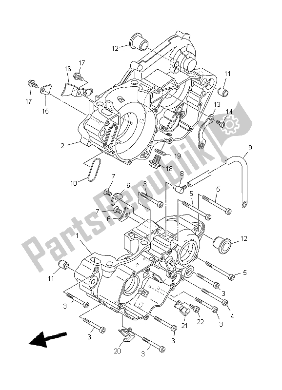 Alle onderdelen voor de Carter van de Yamaha YZ 250 2009