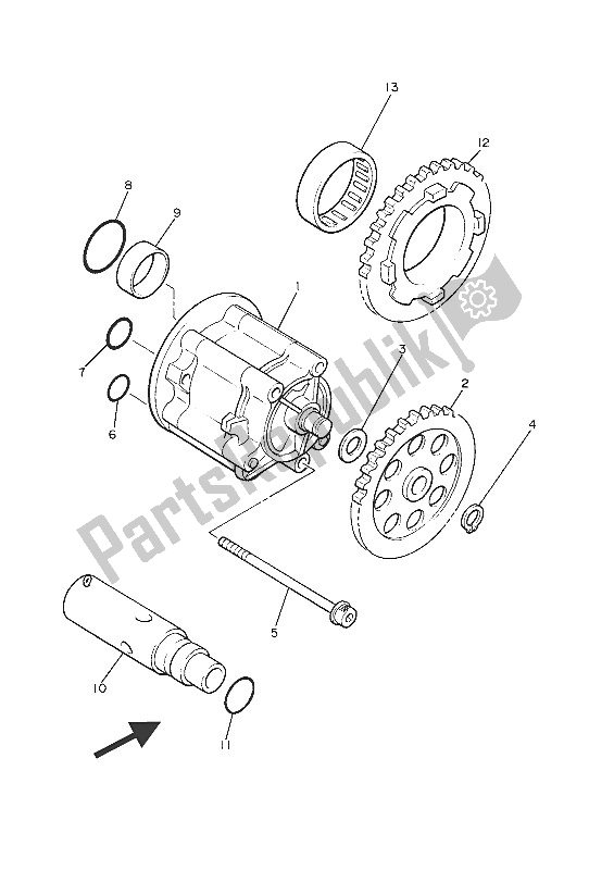 All parts for the Oil Pump of the Yamaha XJR 1300C 2016