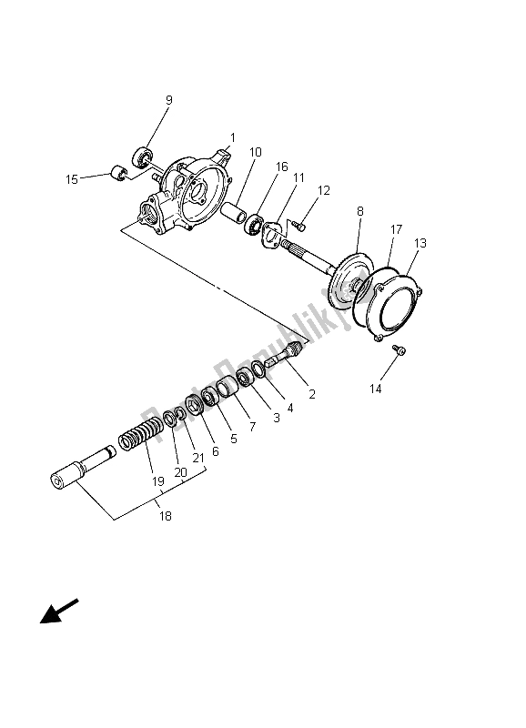 Toutes les pièces pour le Arbre De Transmission du Yamaha PW 50 2003