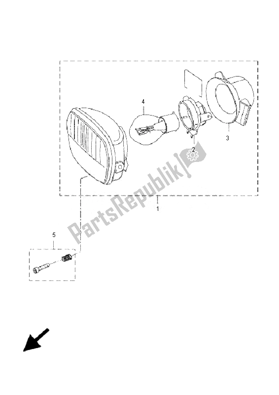 Alle onderdelen voor de Koplamp van de Yamaha DT 50R SM 2007