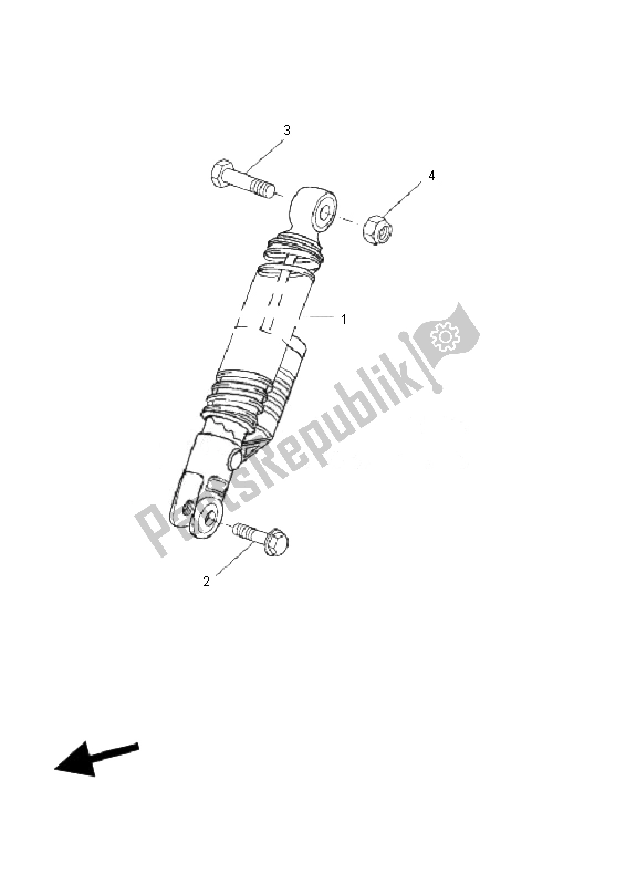 All parts for the Rear Suspension of the Yamaha YQ 50L Aerox Race Replica 2010