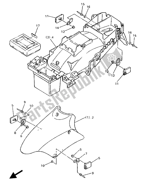 Toutes les pièces pour le Alternatif (châssis) (pour At) du Yamaha GTS 1000 1993