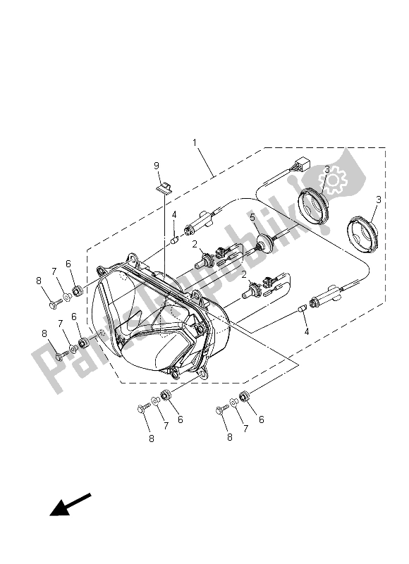 Tutte le parti per il Faro del Yamaha XT 1200Z 2015