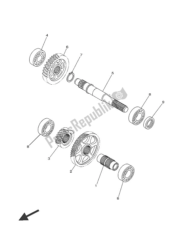 Toutes les pièces pour le Transmission du Yamaha XP 500 2016