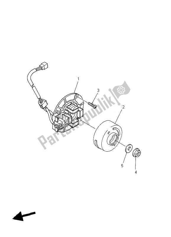 Wszystkie części do Generator Yamaha YZ 250F 2007