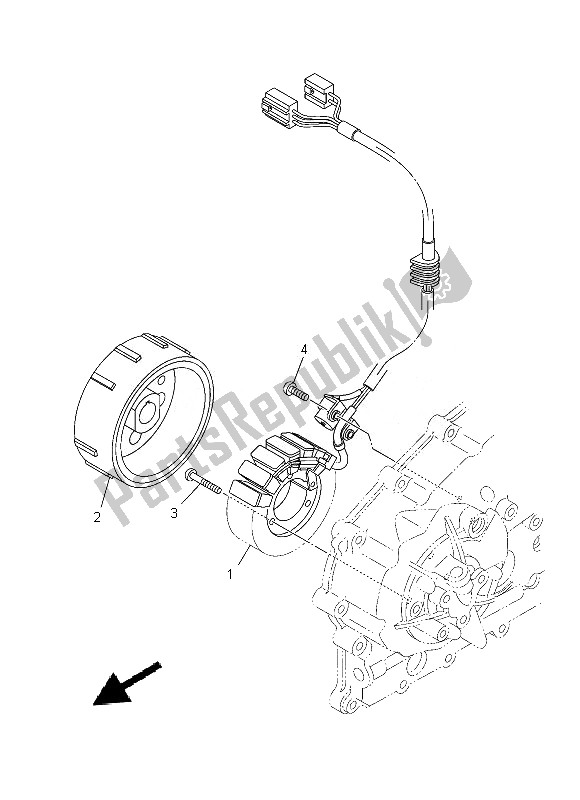 All parts for the Generator of the Yamaha XP 500A 2013