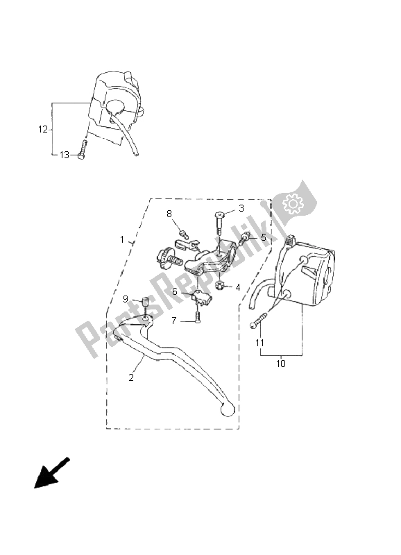 Todas las partes para Interruptor De Palanca Y Palanca de Yamaha YZF R1 1000 2001