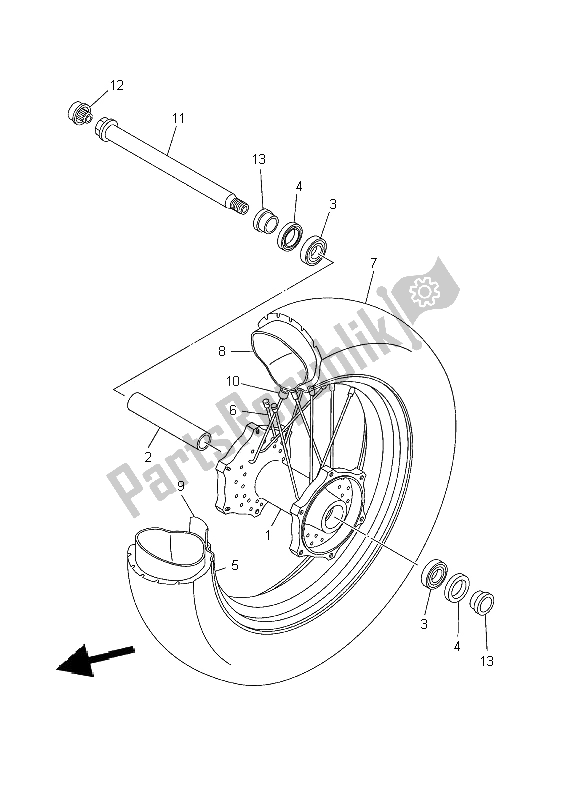 Todas las partes para Rueda Delantera de Yamaha XV 1600A Wildstar 2002