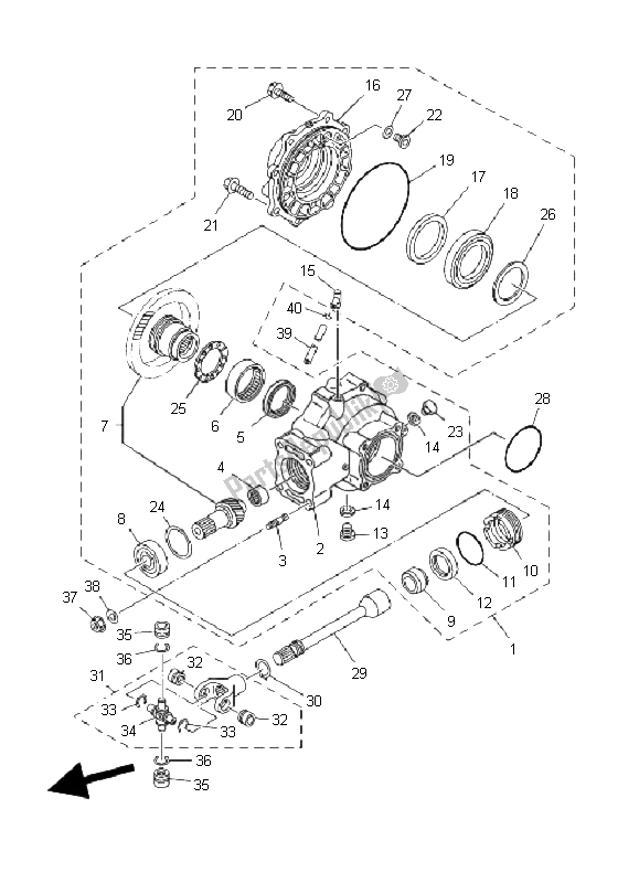 All parts for the Drive Shaft of the Yamaha YFM 350X Wolverine 2X4 2006