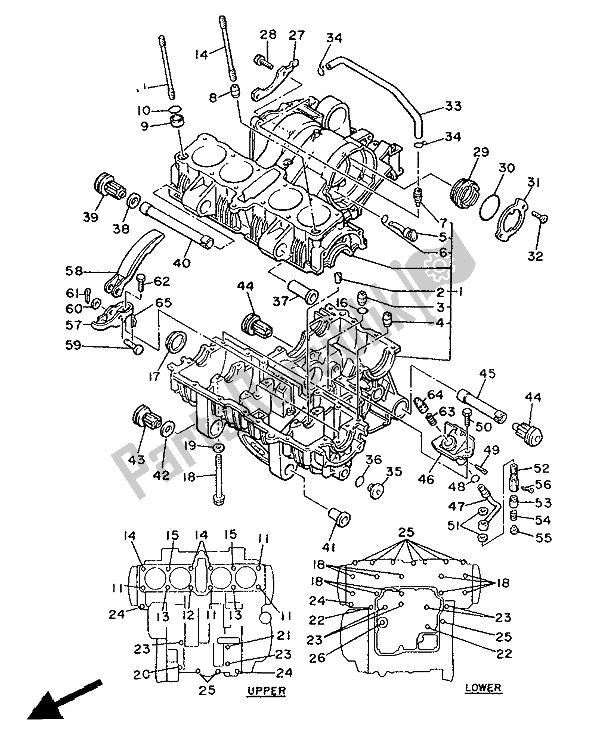 Todas as partes de Bloco Do Motor do Yamaha FZ 600 1988