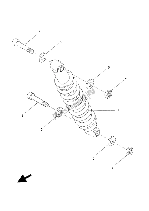 Todas las partes para Brazo Trasero Y Suspensión de Yamaha DT 50R SM 2008