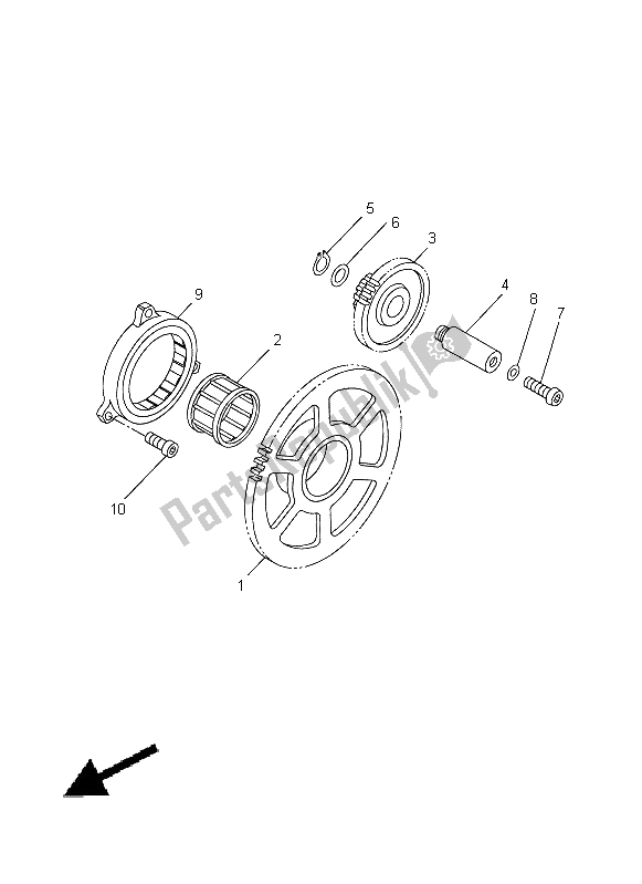 All parts for the Starter of the Yamaha YZF R1 1000 1998