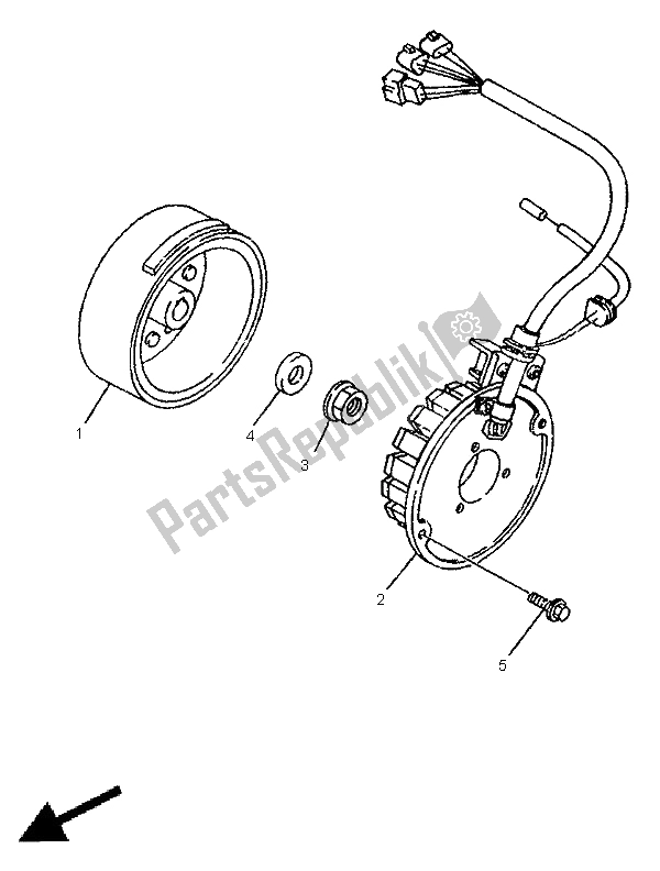 Wszystkie części do Generator Yamaha TDR 125 1998