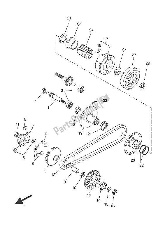 Wszystkie części do Sprz? G? O Yamaha NS 50F 2016