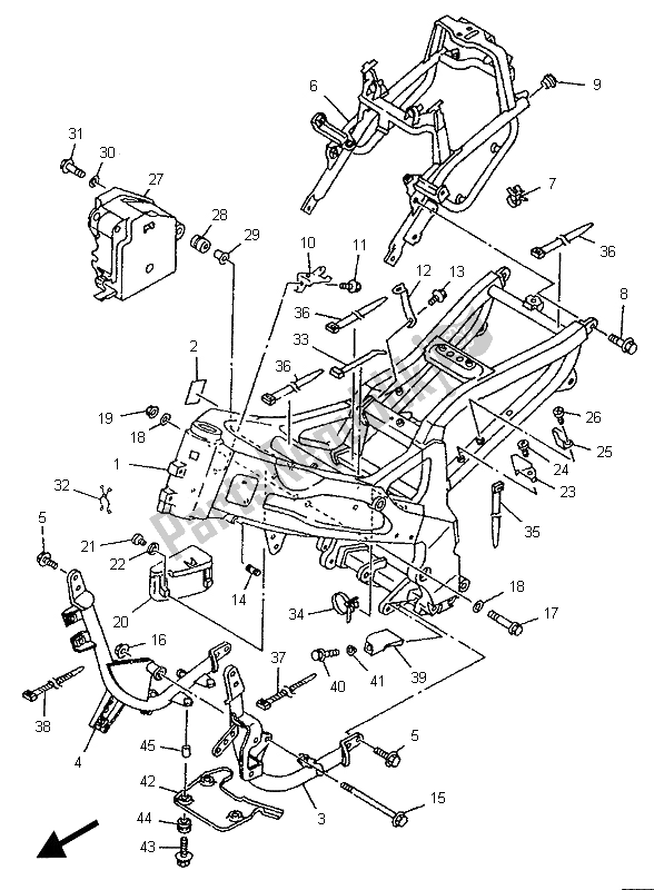 Tutte le parti per il Telaio del Yamaha TZR 125 1995