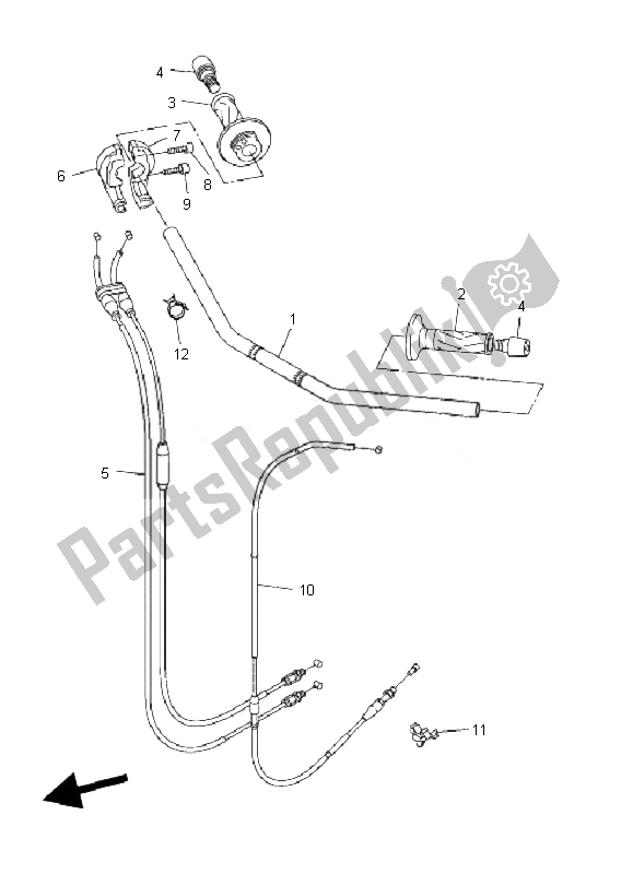 Tutte le parti per il Maniglia E Cavo Dello Sterzo del Yamaha FZ1 S Fazer 1000 2007