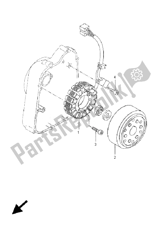 All parts for the Generator of the Yamaha YP 250R X MAX 2007