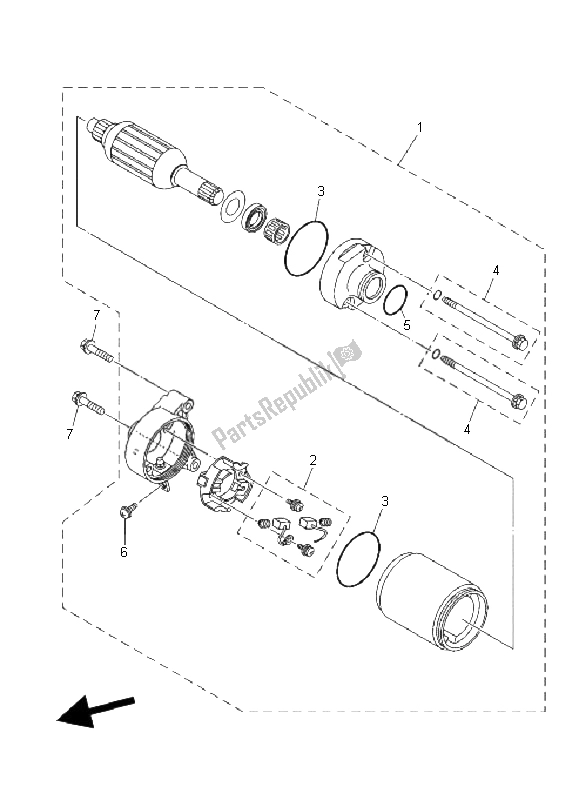 Todas las partes para Motor De Arranque de Yamaha XT 125X 2008