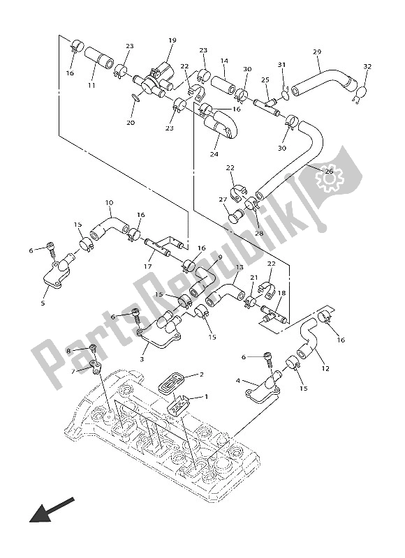 Todas las partes para Sistema De Inducción De Aire de Yamaha FJR 1300A 2016