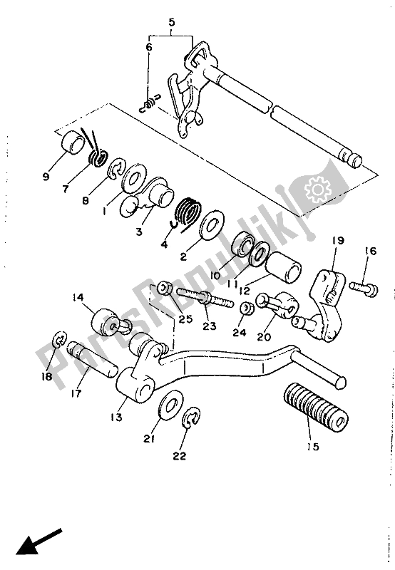 Toutes les pièces pour le Shifter du Yamaha XJ 600 1990