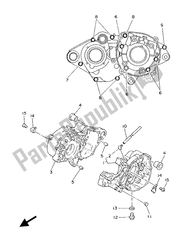 Todas as partes de Bloco Do Motor do Yamaha IT 200 1986