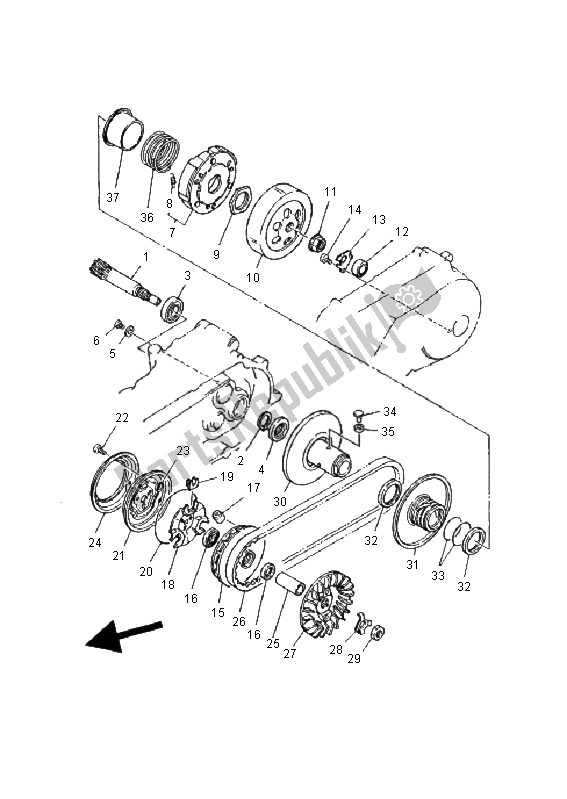 Tutte le parti per il Frizione del Yamaha YFM 125 Breeze 2001