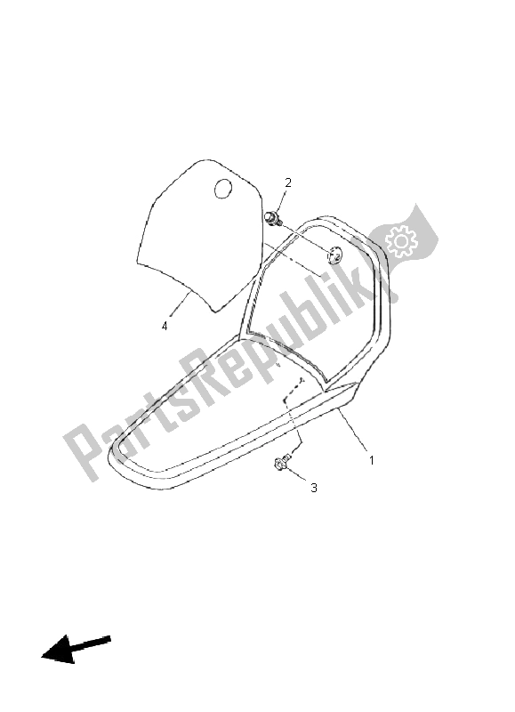 All parts for the Front Fender of the Yamaha PW 80 2011