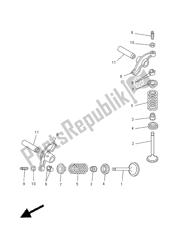 Alle onderdelen voor de Klep van de Yamaha TT R 125 SW 2000