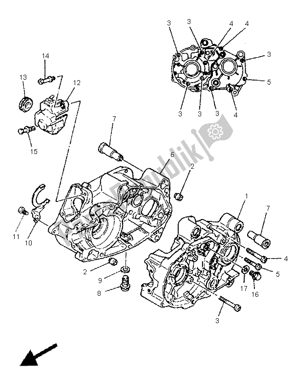 Toutes les pièces pour le Carter du Yamaha PW 80 1995