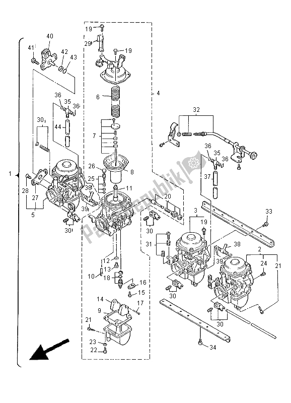 Todas las partes para Carburador de Yamaha XJR 1300 2000